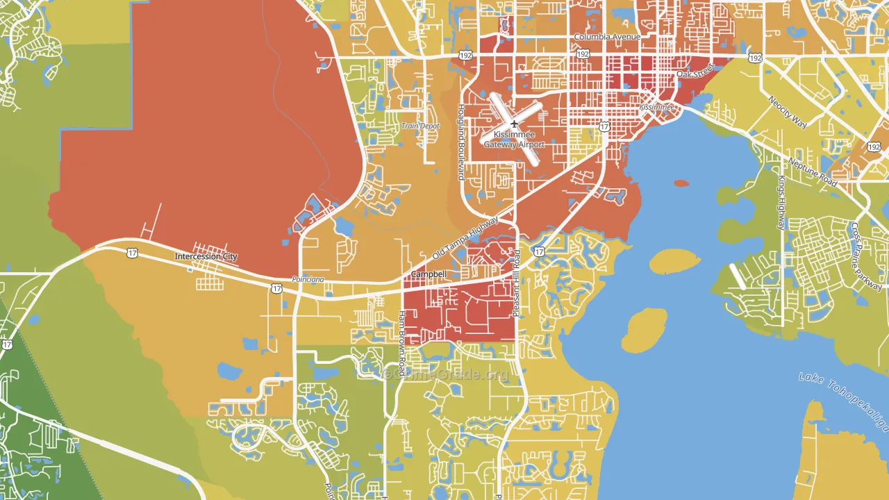 34746, FL Map of Vehicle Theft Rates