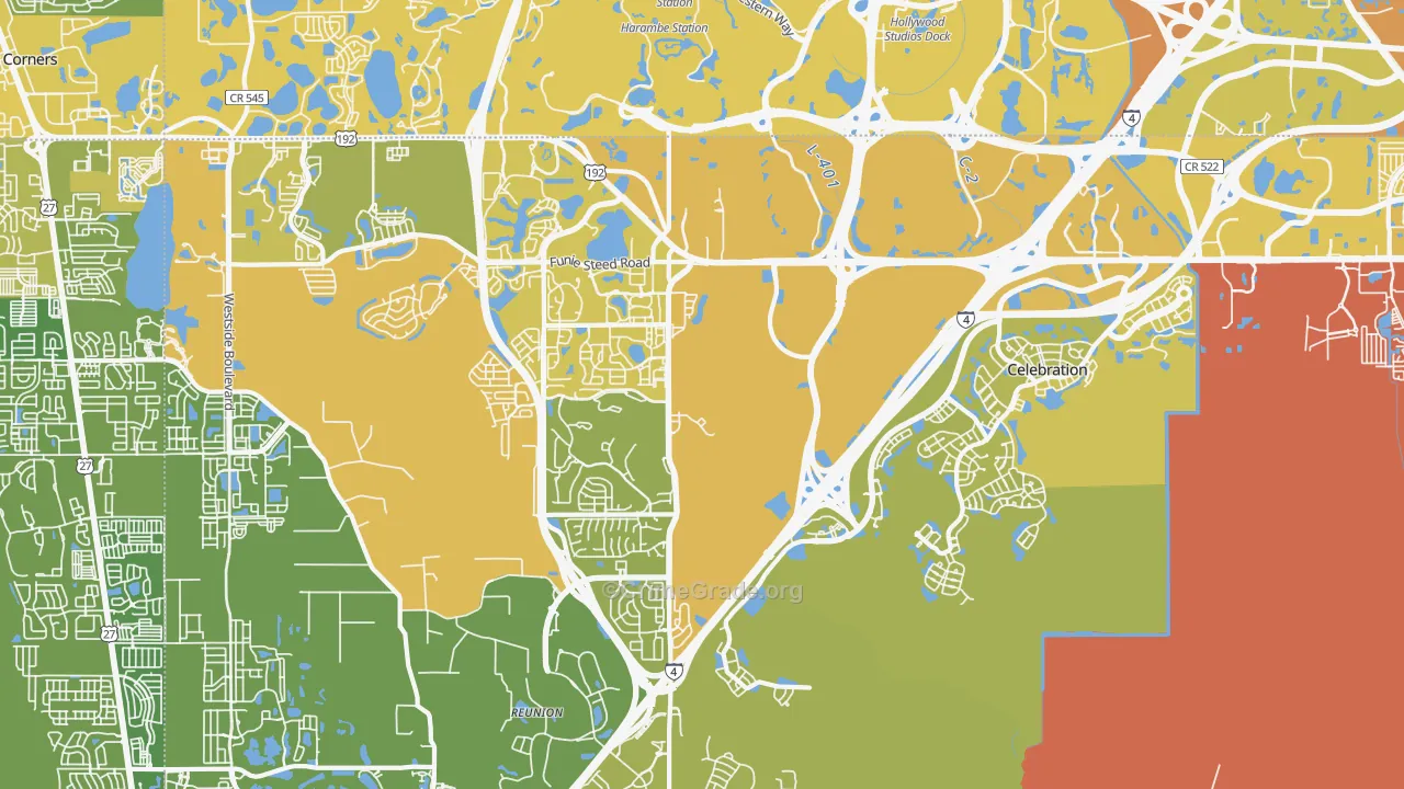 34747, FL Map of Vehicle Theft Rates