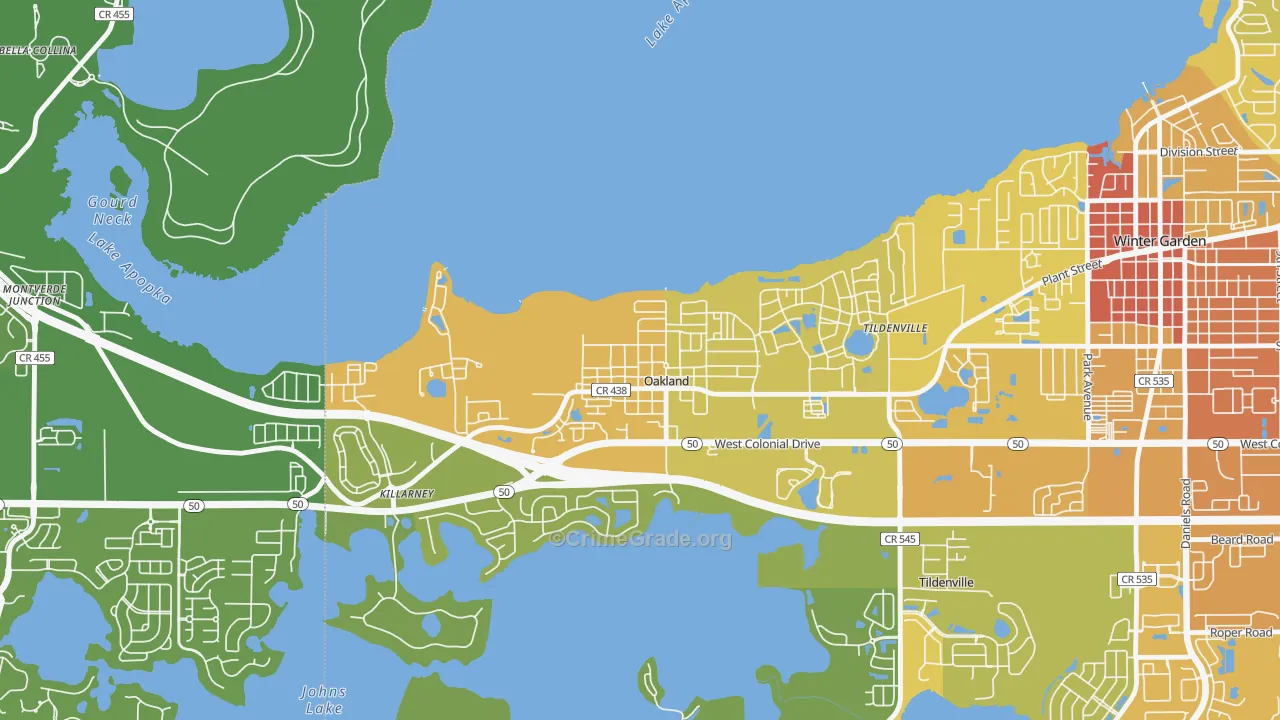 34760, FL Map of Vehicle Theft Rates
