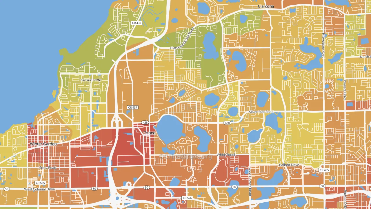 34761, FL Map of Vehicle Theft Rates