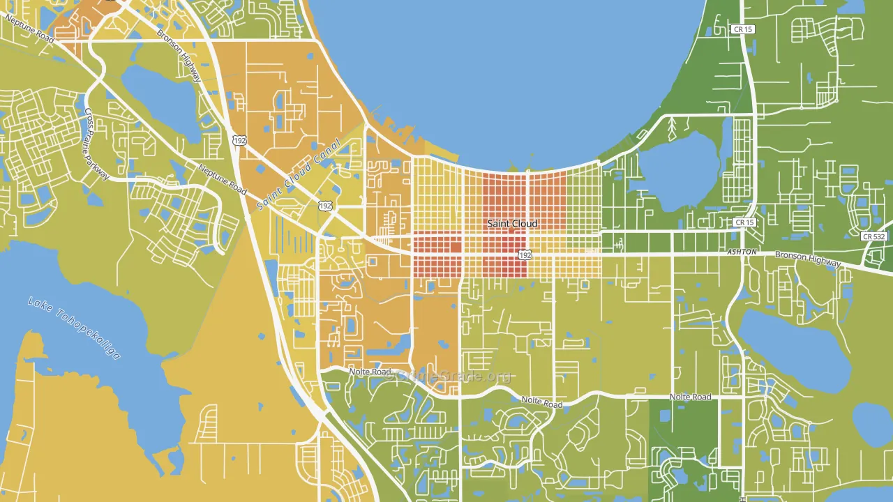 34769, FL Map of Vehicle Theft Rates