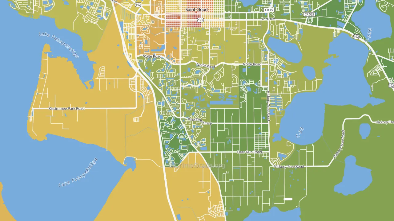 34772, FL Map of Vehicle Theft Rates