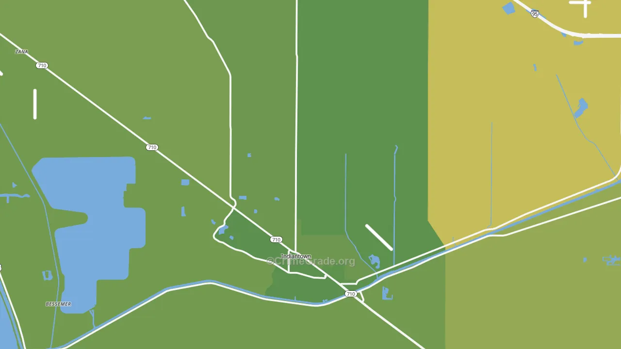 34956, FL Map of Vehicle Theft Rates