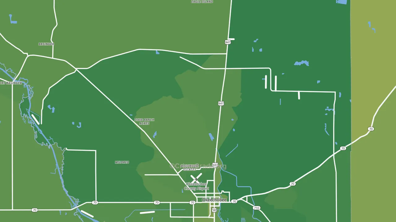 34972, FL Map of Vehicle Theft Rates