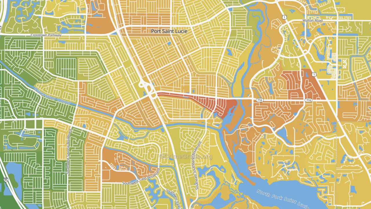 34984, FL Map of Vehicle Theft Rates