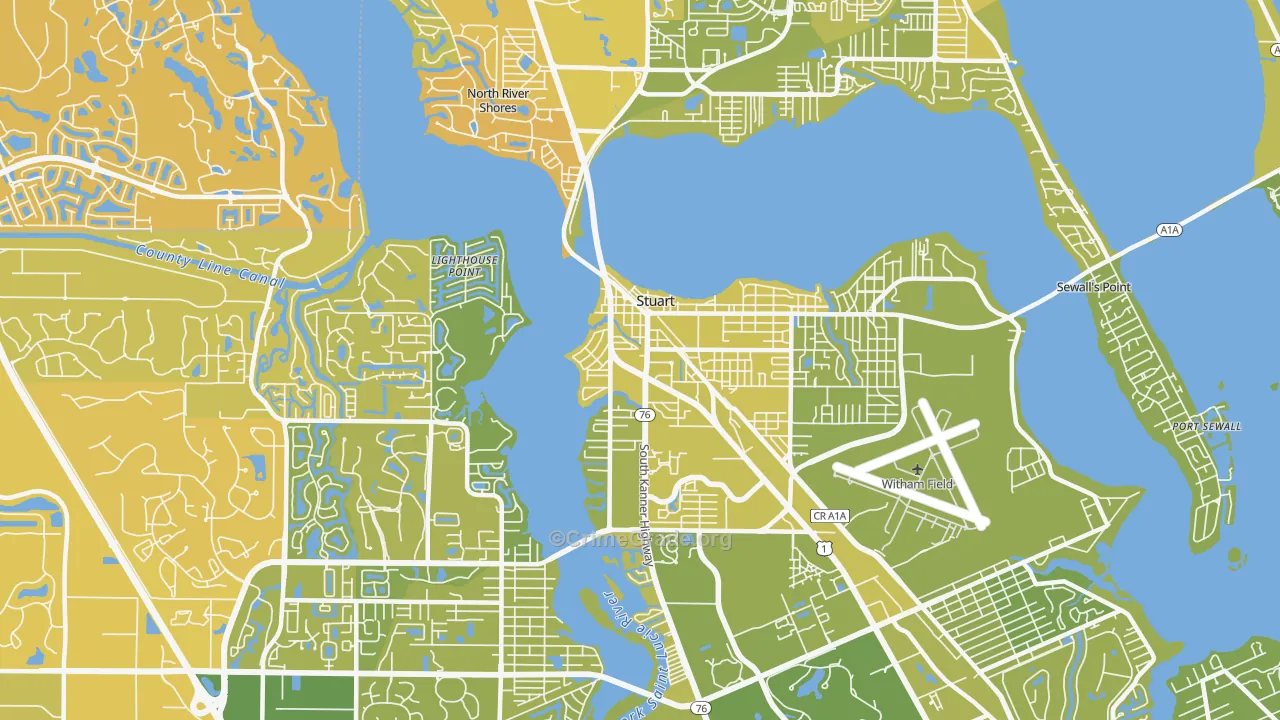 34994, FL Map of Vehicle Theft Rates