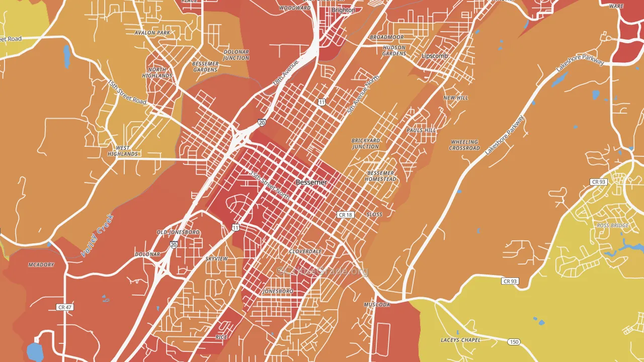 35020, AL Map of Vehicle Theft Rates