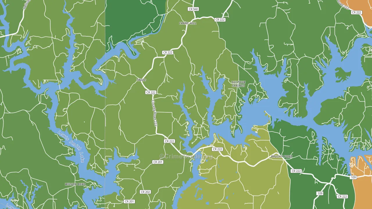 35053, AL Map of Vehicle Theft Rates