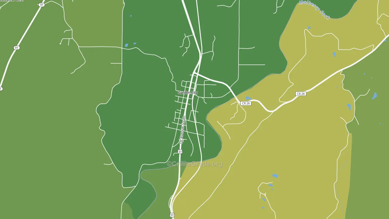 35070, AL Map of Vehicle Theft Rates