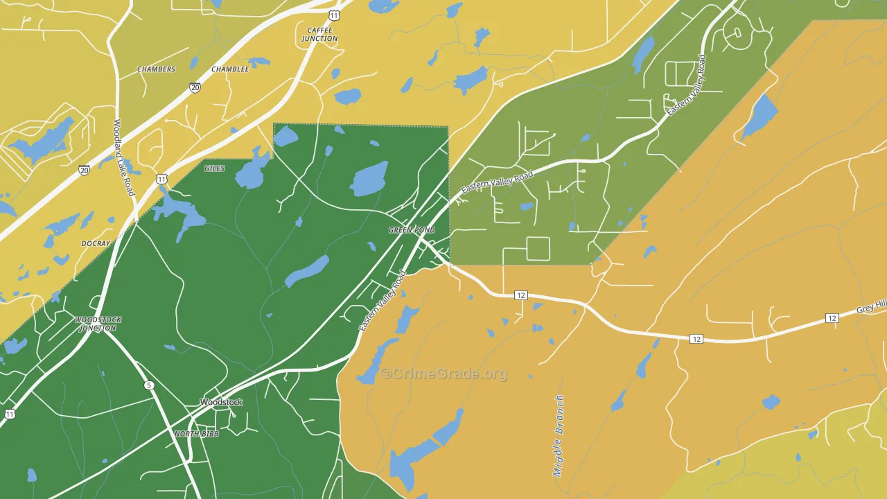 35074, AL Map of Vehicle Theft Rates