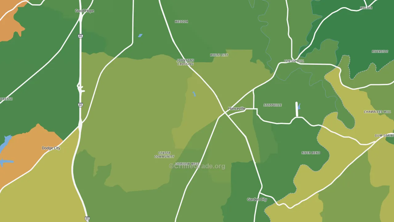 35077, AL Map of Vehicle Theft Rates