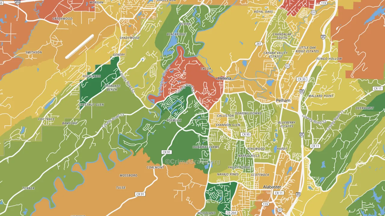 35080, AL Map of Vehicle Theft Rates