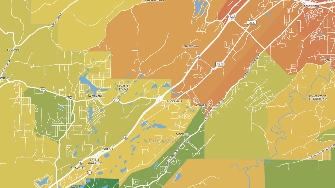 35111, AL Map of Vehicle Theft Rates
