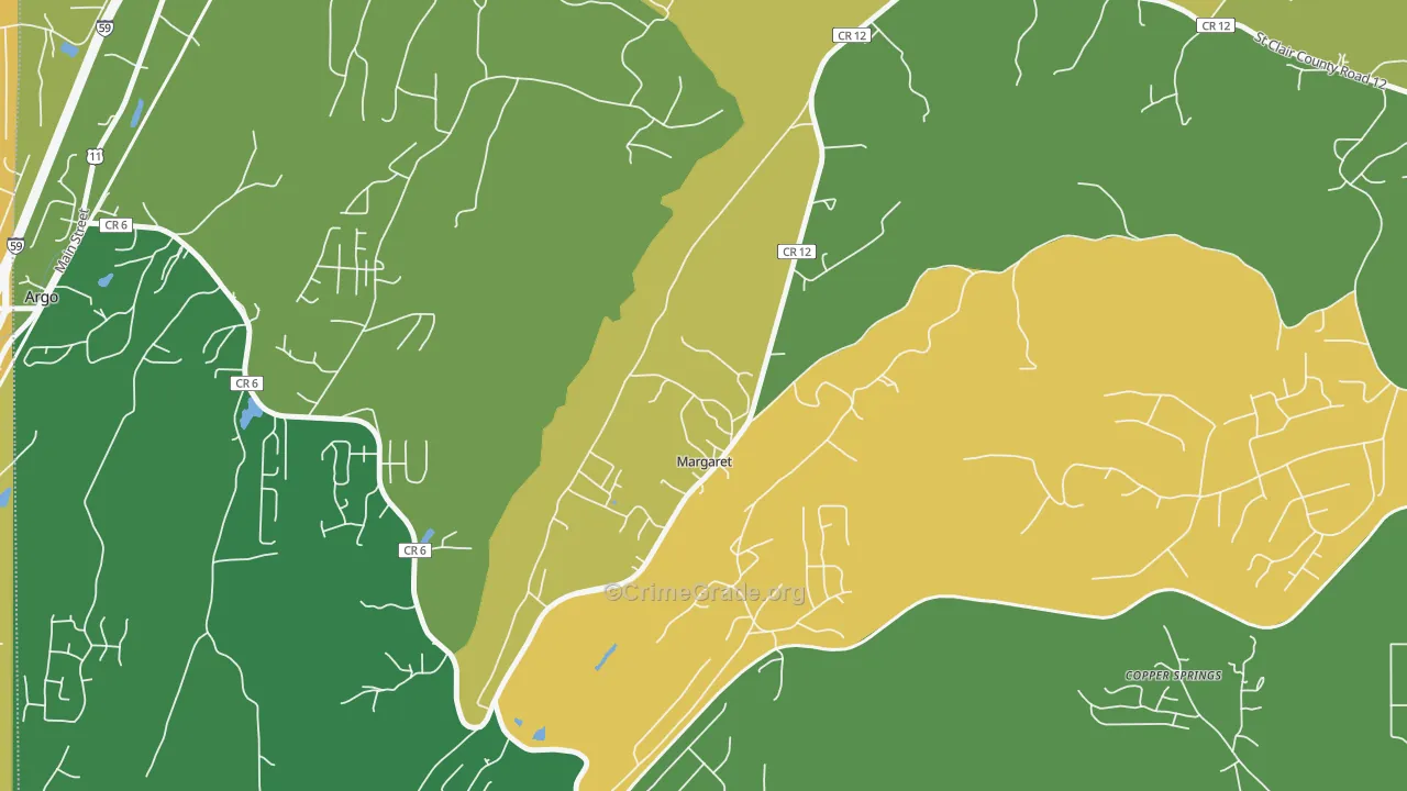 35112, AL Map of Vehicle Theft Rates