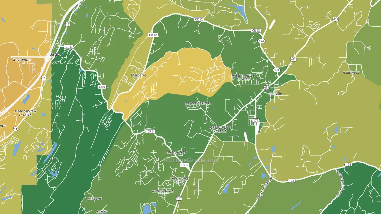 35120, AL Map of Vehicle Theft Rates