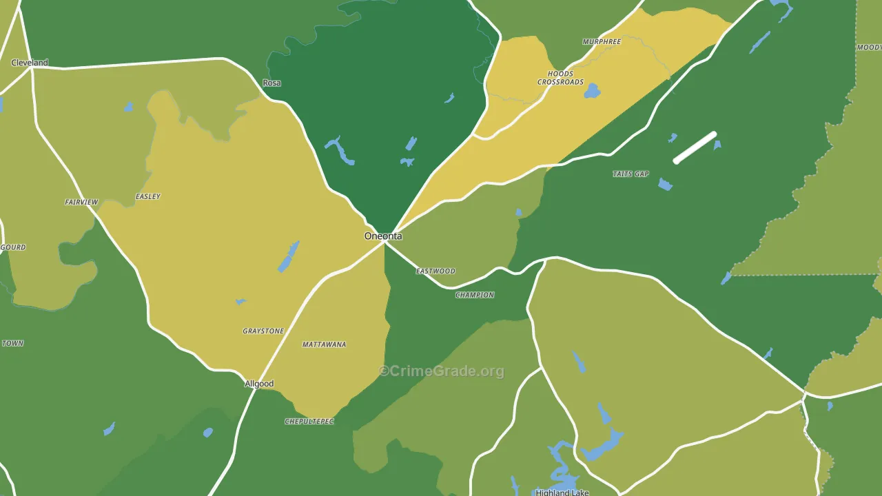 35121, AL Map of Vehicle Theft Rates