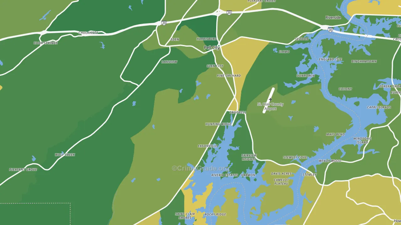 35128, AL Map of Vehicle Theft Rates