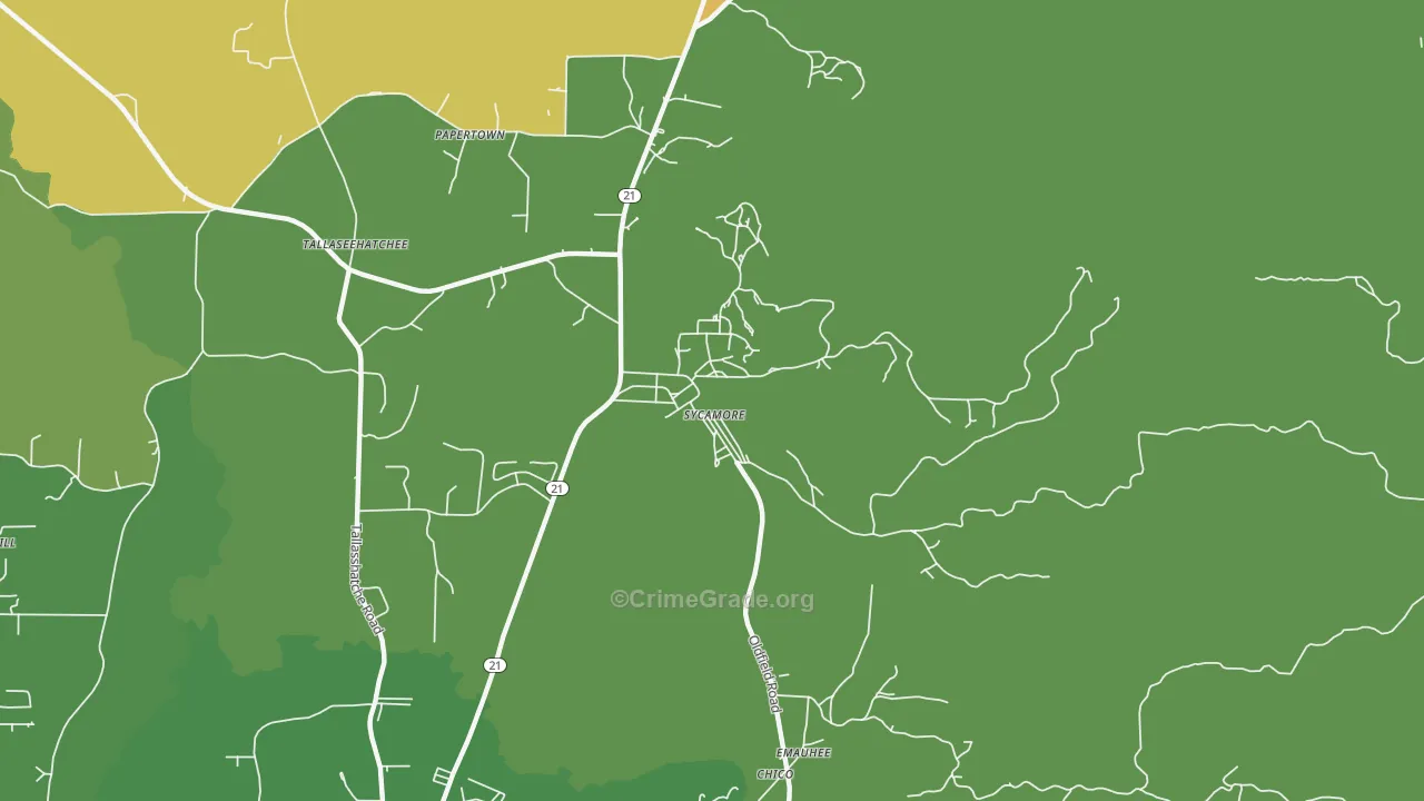 35149, AL Map of Vehicle Theft Rates