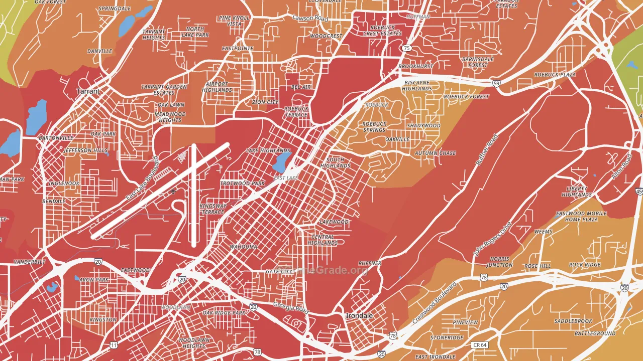 35206, AL Map of Vehicle Theft Rates