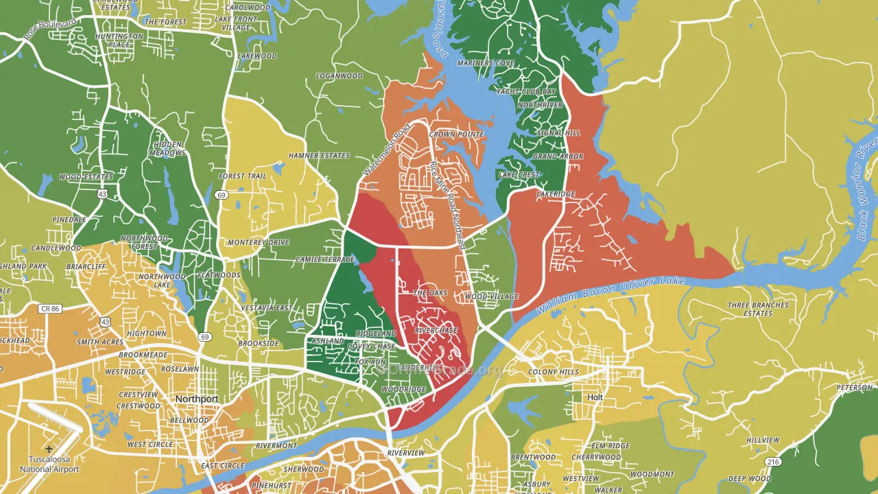 35406, AL Map of Vehicle Theft Rates