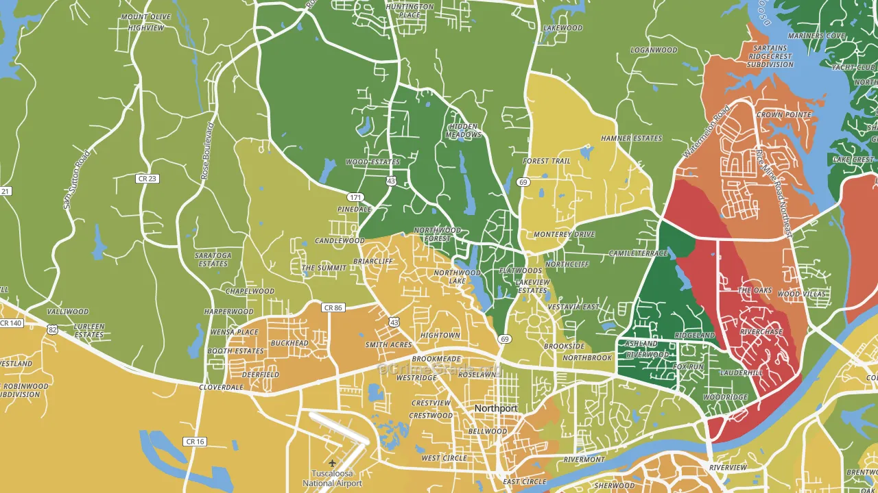 35473, AL Map of Vehicle Theft Rates