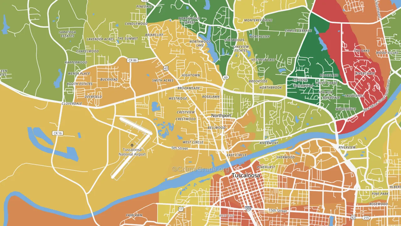 35476, AL Map of Vehicle Theft Rates