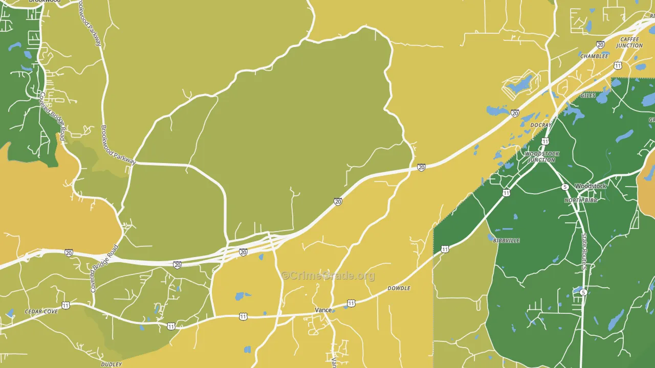 35490, AL Map of Vehicle Theft Rates