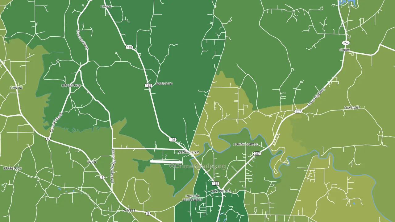 35503, AL Map of Vehicle Theft Rates