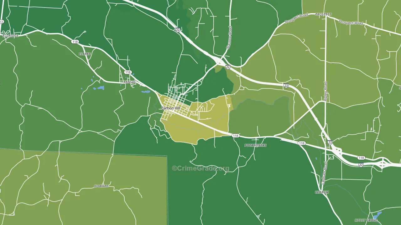 35549, AL Map of Vehicle Theft Rates