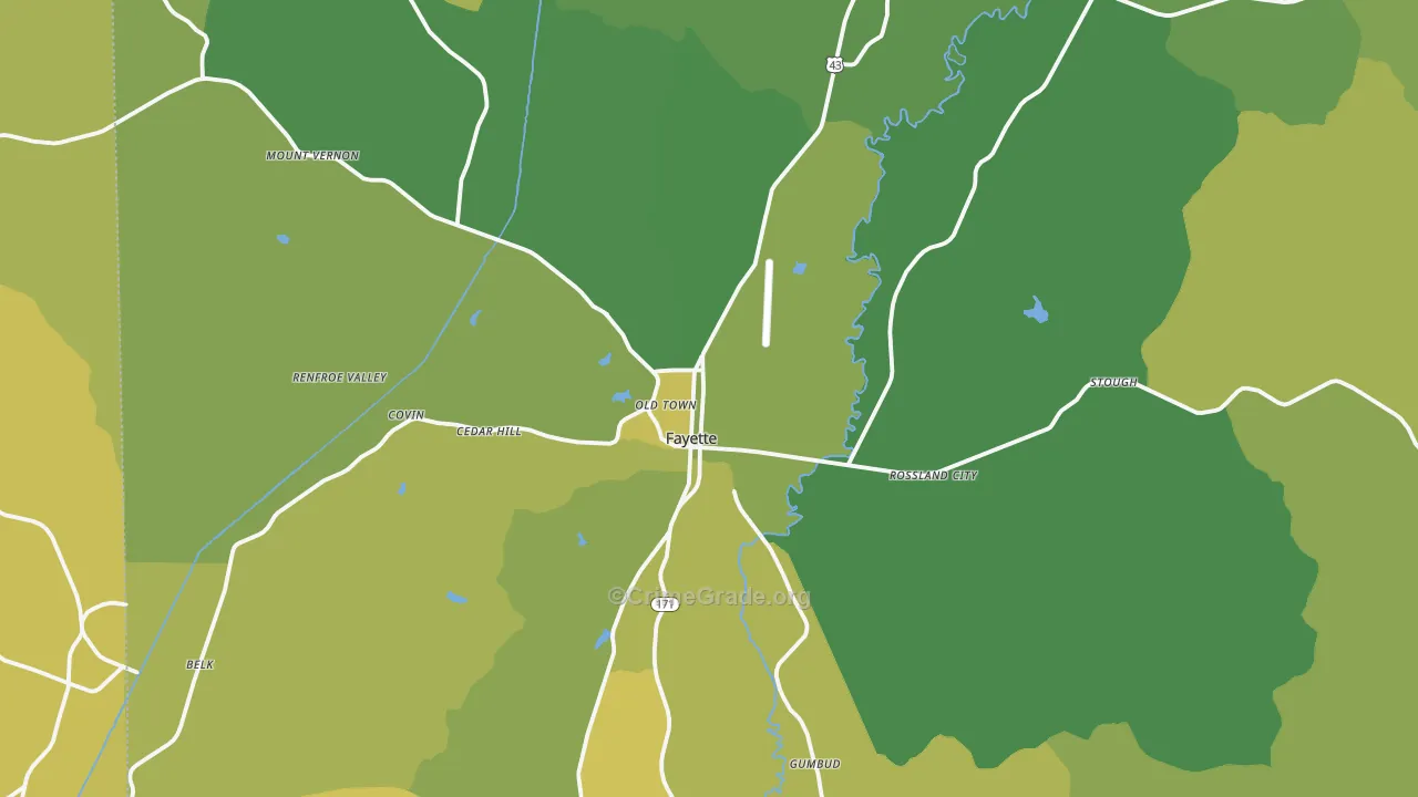 35555, AL Map of Vehicle Theft Rates