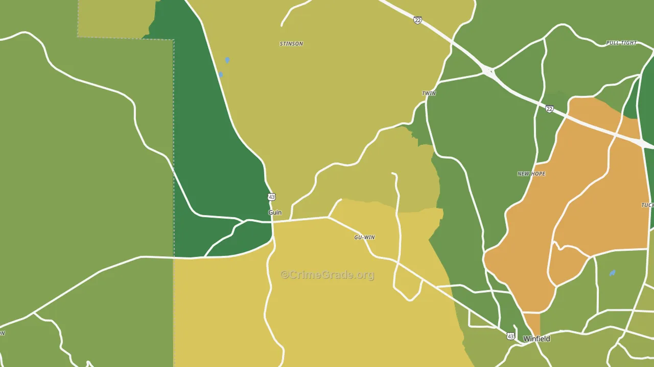 35563, AL Map of Vehicle Theft Rates