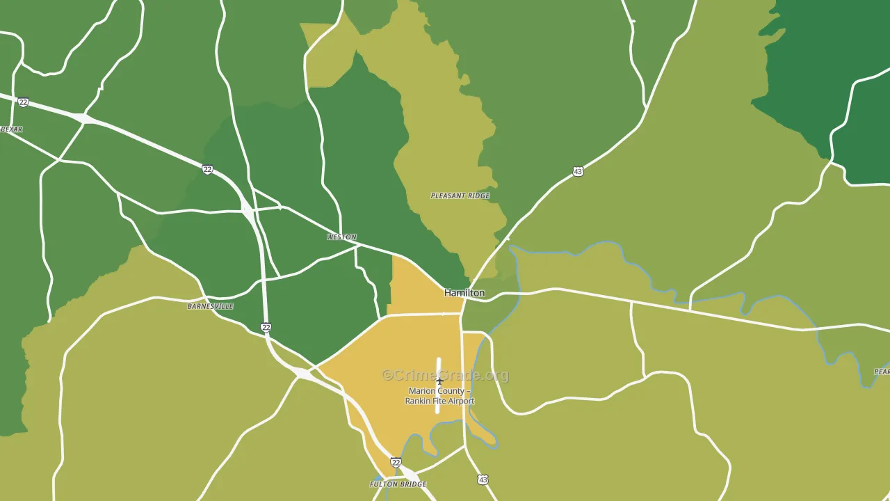 35570, AL Map of Vehicle Theft Rates