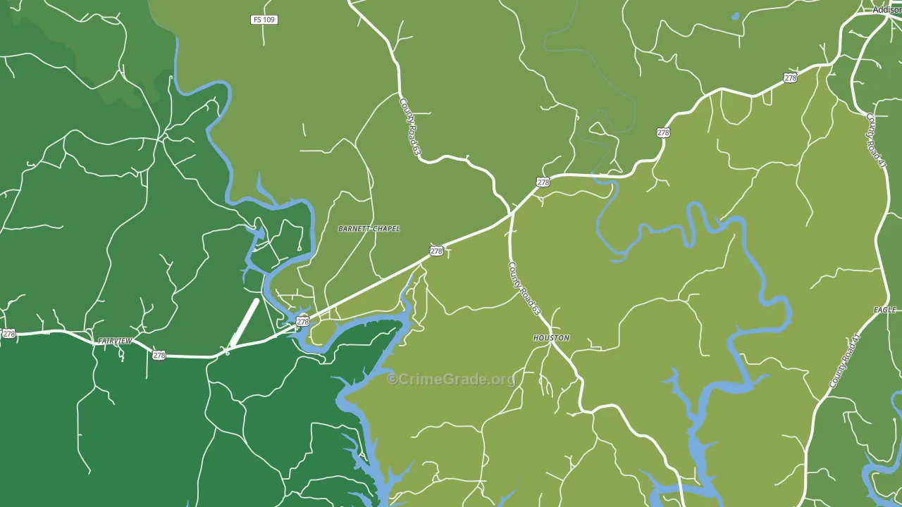 35572, AL Map of Vehicle Theft Rates
