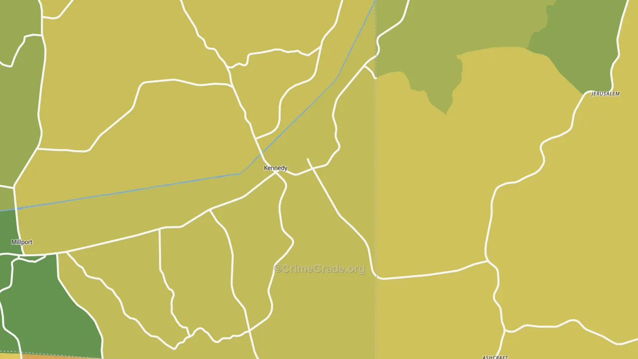 35574, AL Map of Vehicle Theft Rates