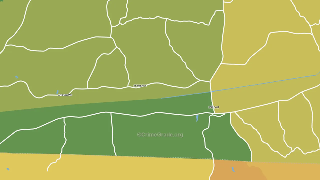 35576, AL Map of Vehicle Theft Rates