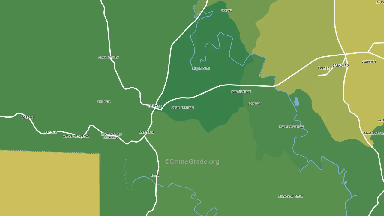 35579, AL Map of Vehicle Theft Rates