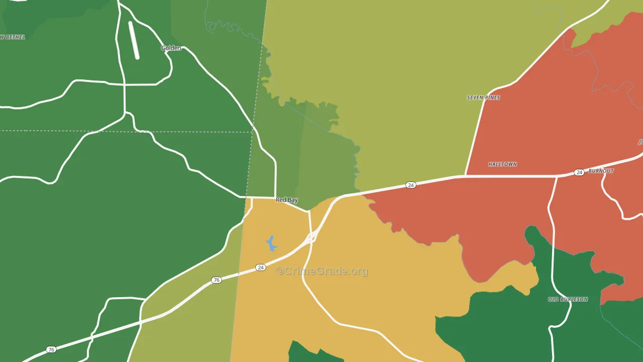 35582, AL Map of Vehicle Theft Rates