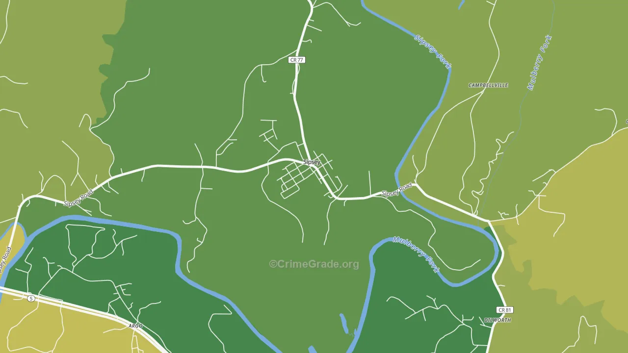 35584, AL Map of Vehicle Theft Rates