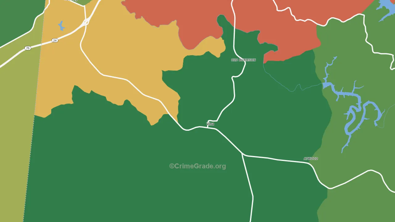 35593, AL Map of Vehicle Theft Rates