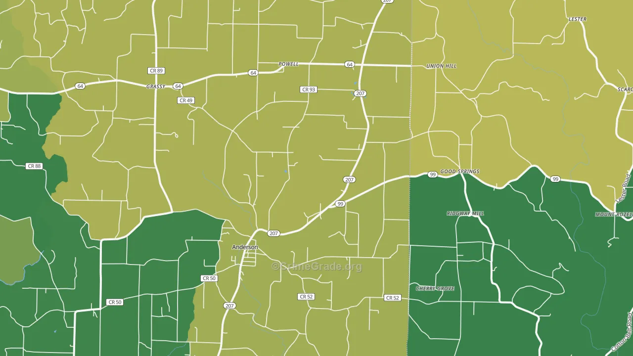35610, AL Map of Vehicle Theft Rates