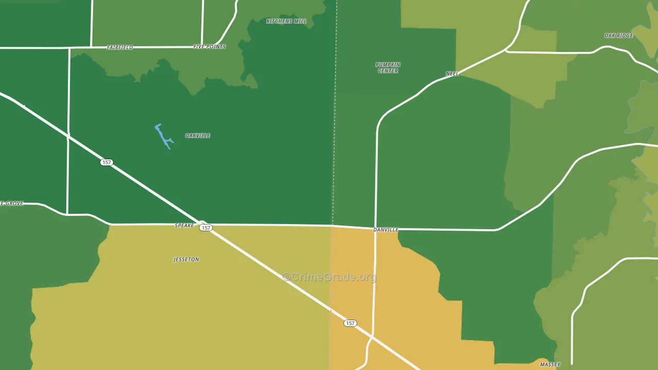 35619, AL Map of Vehicle Theft Rates