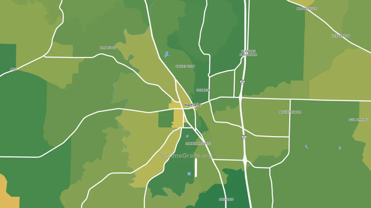 35640, AL Map of Vehicle Theft Rates