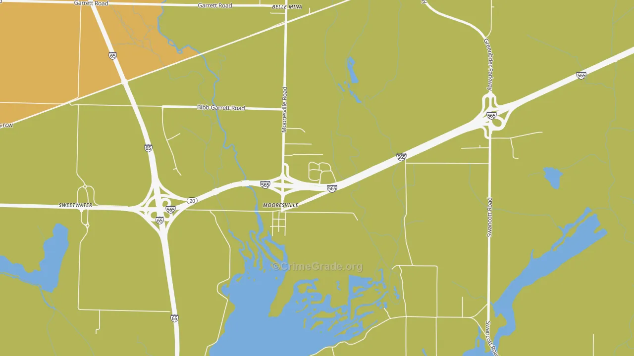 35649, AL Map of Vehicle Theft Rates