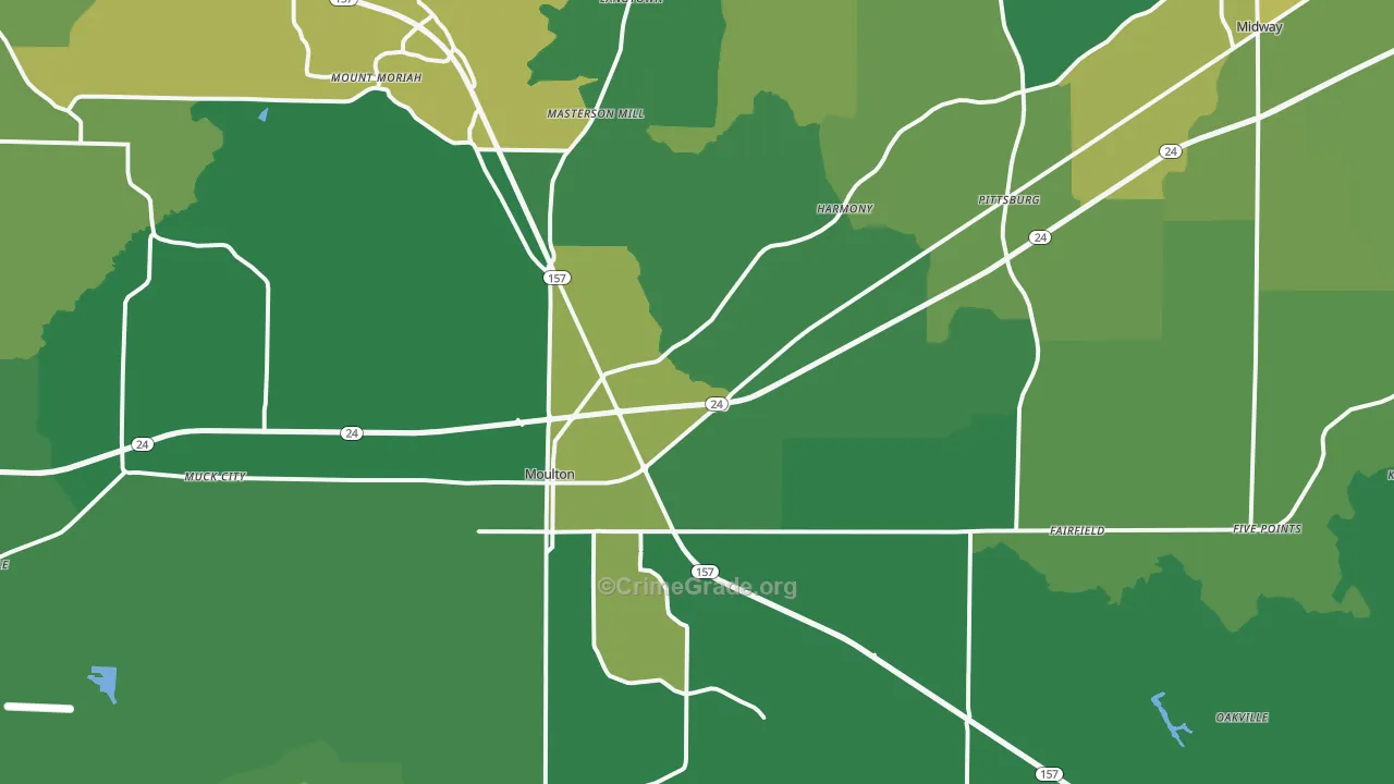 35650, AL Map of Vehicle Theft Rates