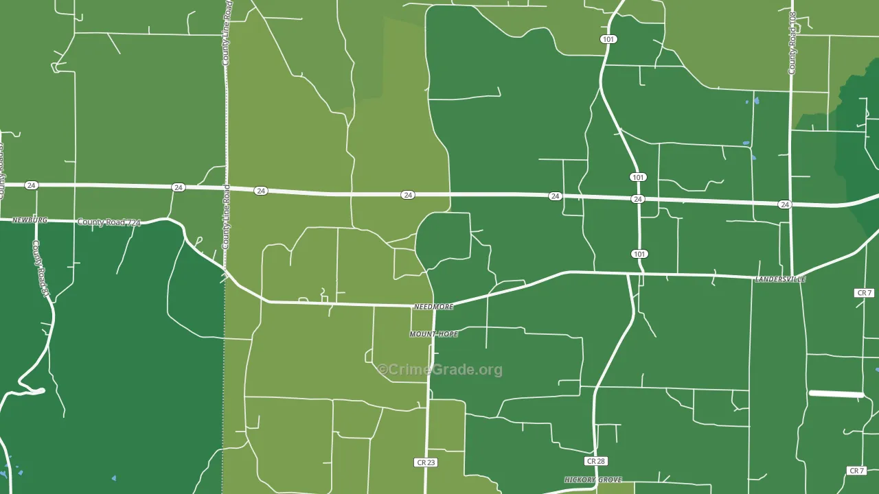 35651, AL Map of Vehicle Theft Rates