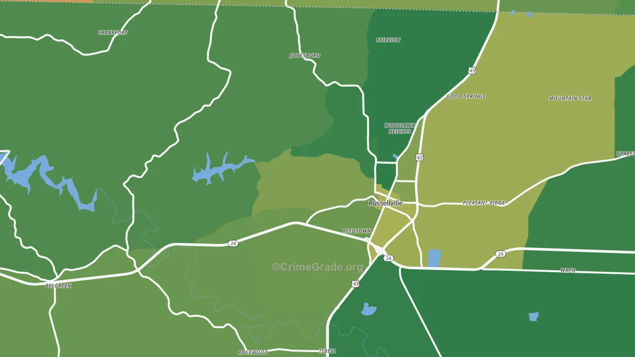 35653, AL Map of Vehicle Theft Rates