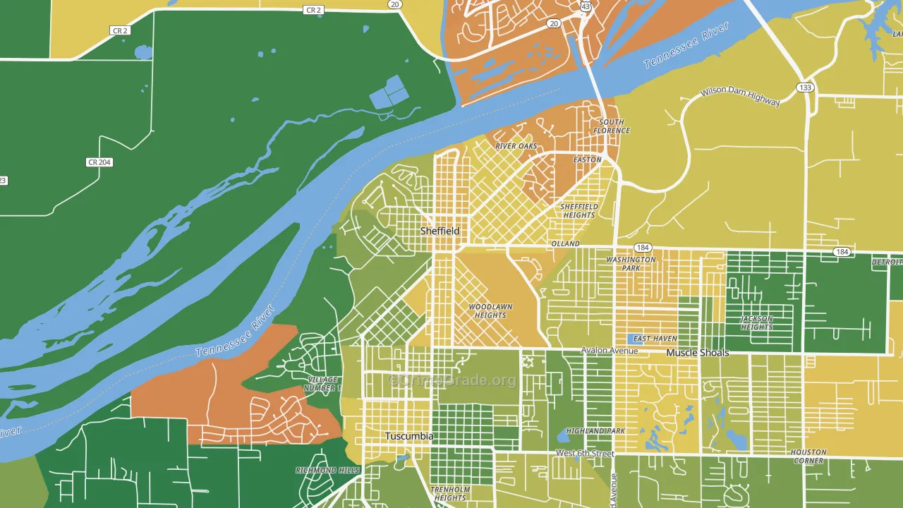 35660, AL Map of Vehicle Theft Rates