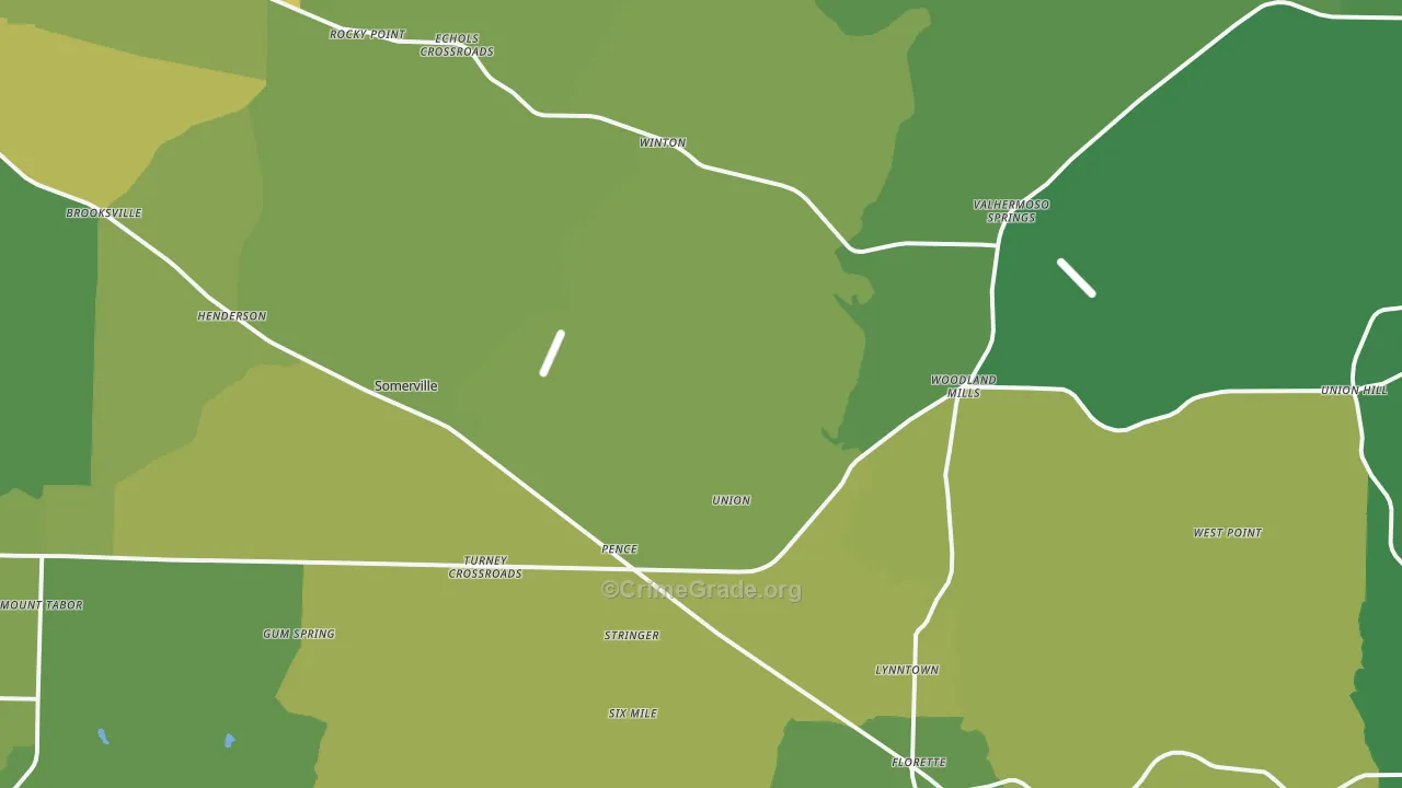 35670, AL Map of Vehicle Theft Rates