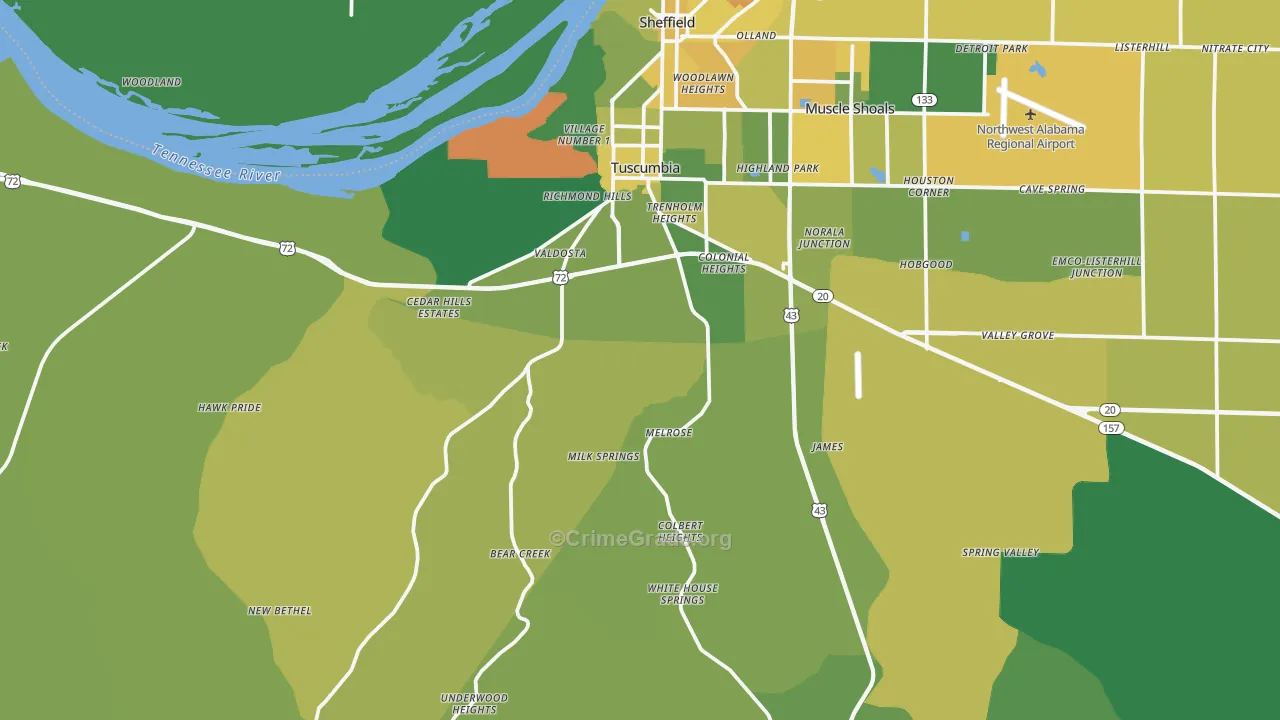 35674, AL Map of Vehicle Theft Rates