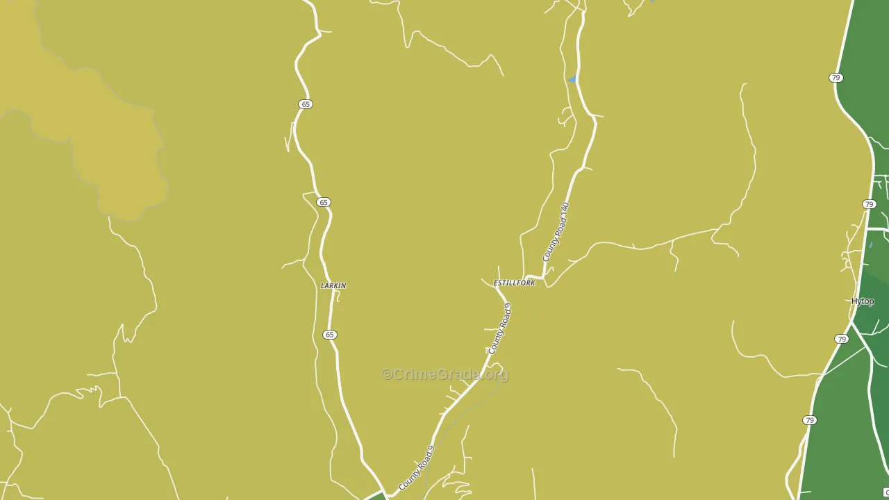 35745, AL Map of Vehicle Theft Rates